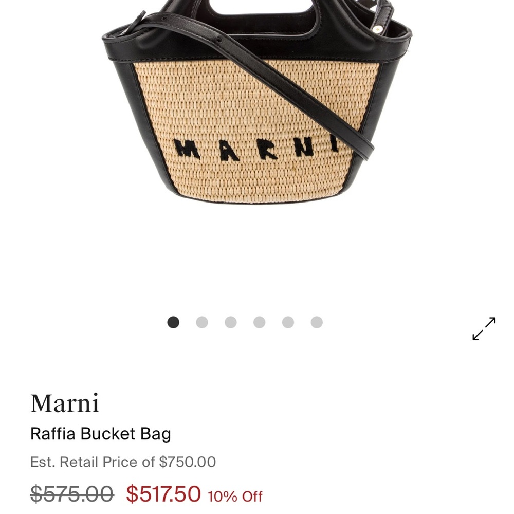 MARNI Tropicalia Micro Bag In Black Leather Bag-Authentic OS No Bag Strap - Picture 14 of 14